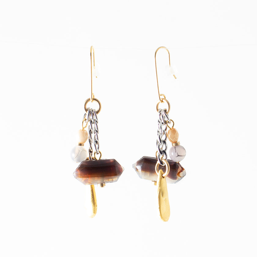 Namur two-tone earrings