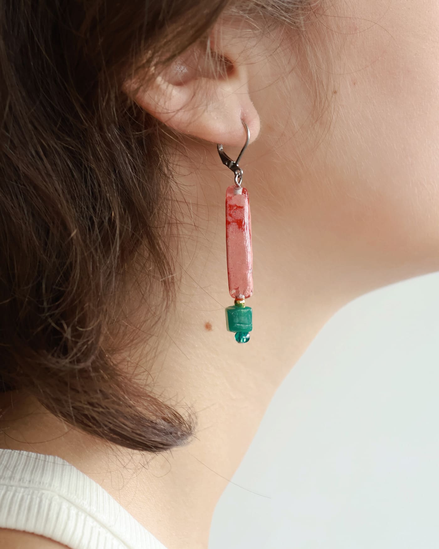 Merak two-tone earrings